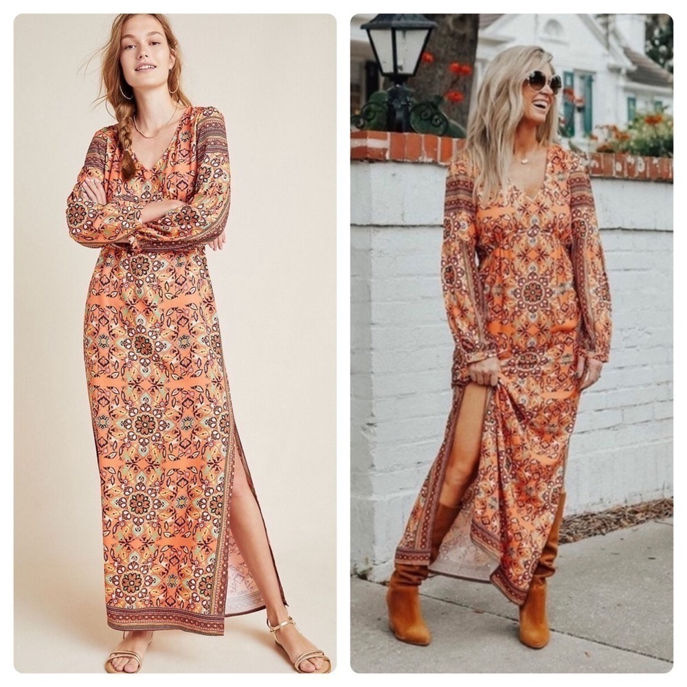 Farm Rio for Anthropologie Clarabella Maxi Floral Dress 🌻 XS